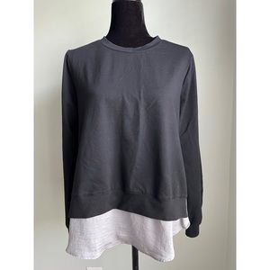 Black Long Sleeve with Gray Undershirt